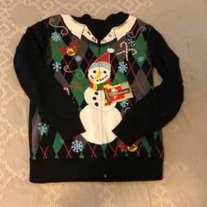 Men’s Reversible Quiksilver Christmas Hooded Sweatshirt